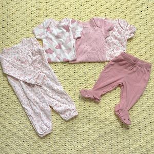 Pretty in pink NB baby set
